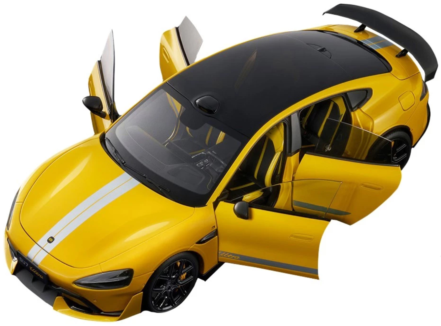 Модель автомобиля уменьшенная Xiaomi SU7 Ultra 1/18 Die-cast Model Car желтый BHR08KQGL