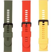 Ремешок для смарт часов Xiaomi Mi Watch Strap (3шт) зеленый/желтый/оранжевый BHR4887GL